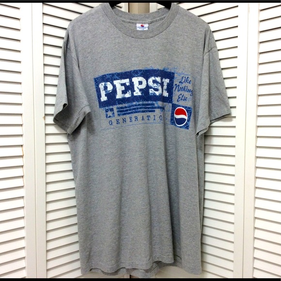 Vintage Pepsi Generation T-shirt Sz L XL Made USA 90s Single Stich - Picture 1 of 7